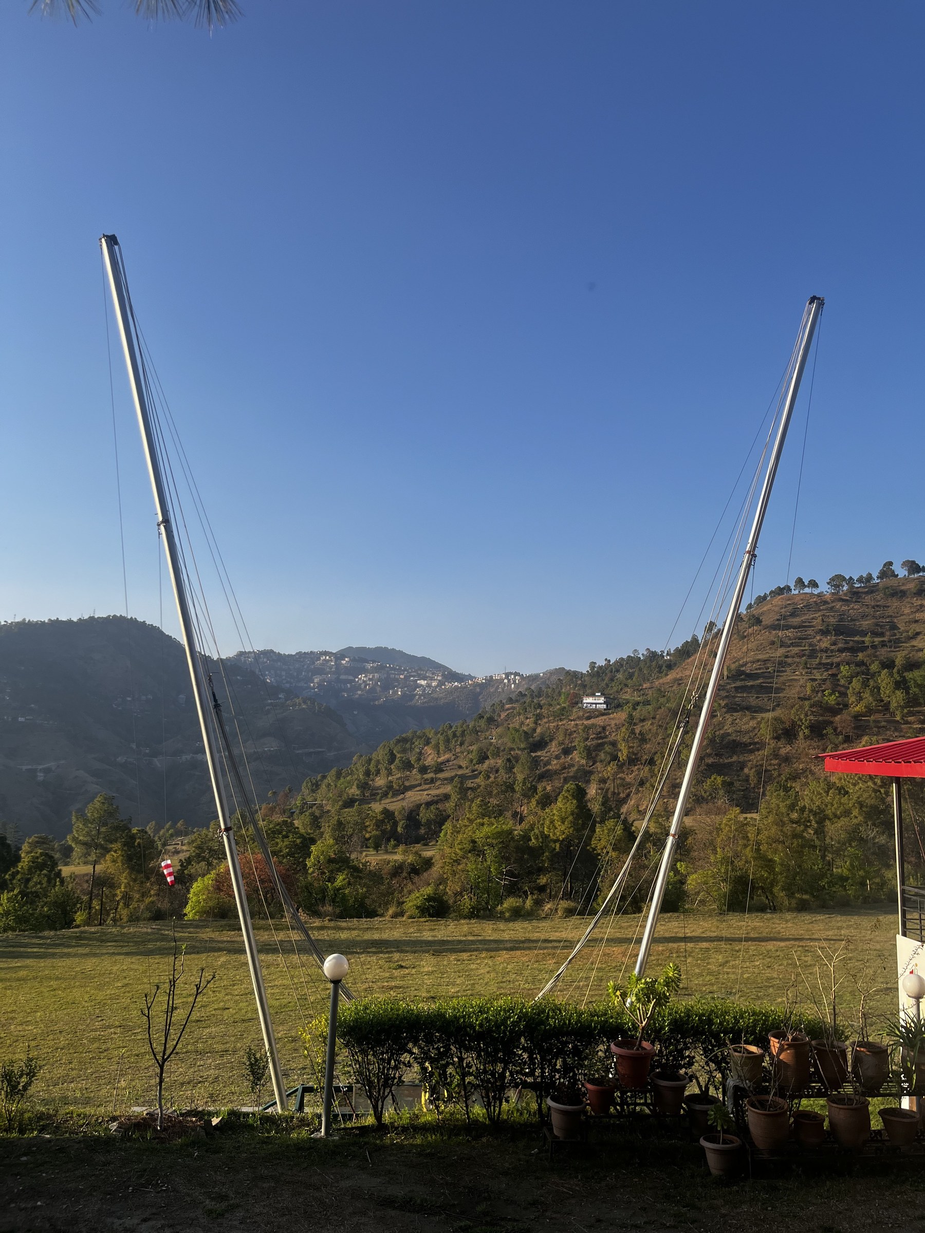 Golden hour Himalayan valley view from The Glide Inn